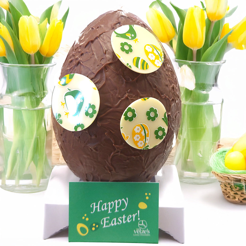 Vrolijk Pasen Chocolade Ei (4x mini eieren)