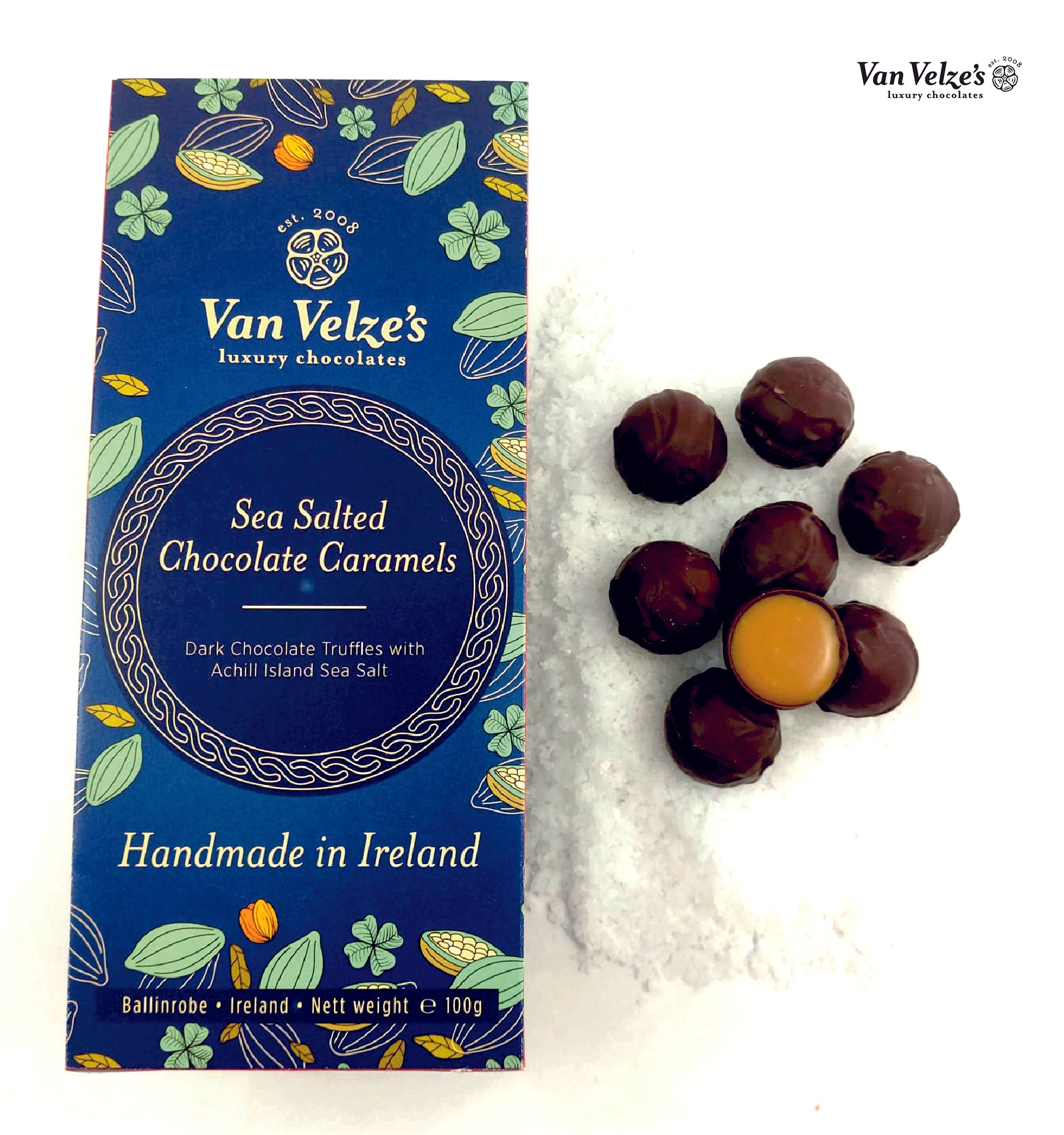 Donkere gezouten caramel truffels